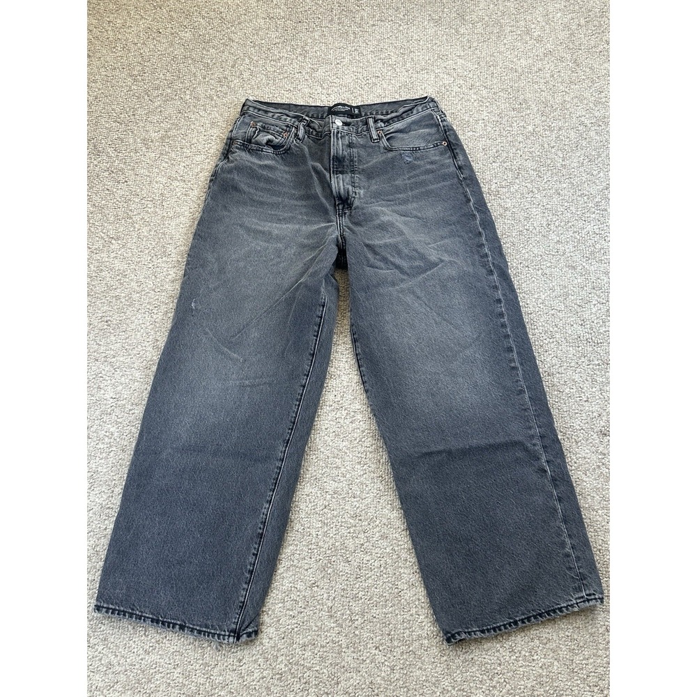Abercrombie & Fitch Rigid Denim Ultra Baggy Jeans Men's 33x30(Actual Is 32x28)